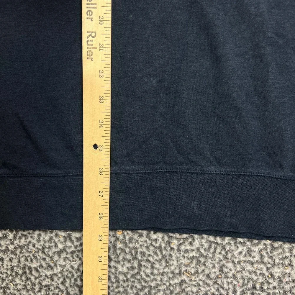 Polo Ralph Lauren Sweatshirt Men XL Navy Blue Quarter Zip Pullover Cotton Blend